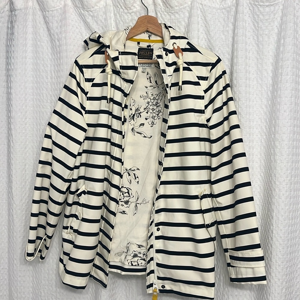 Joules waterproof raincoat, women’s, size 12.